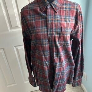 Weatherproof Men's Casual Plaid Shirt - Red and Blue